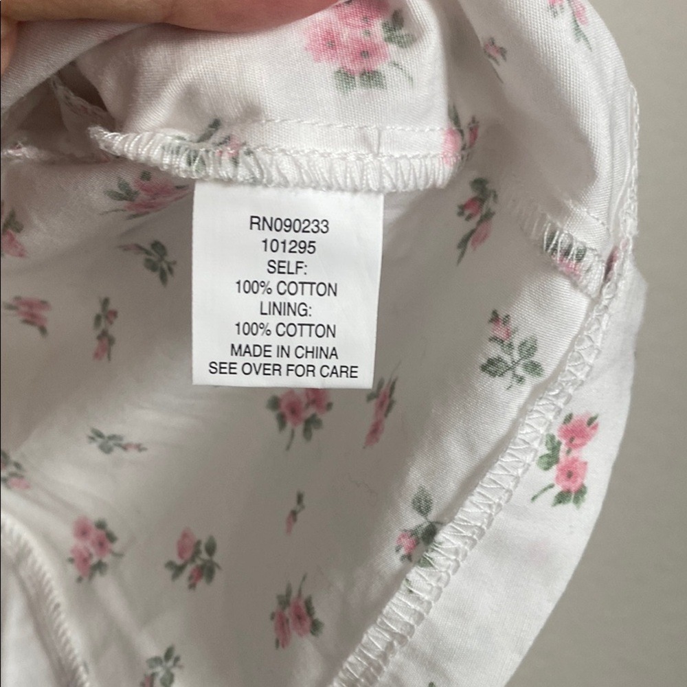 Beverly and Beck Blouse Cottagecore Floral Lace Trim Coquette Soft Girl L NWT - Picture 8 of 8